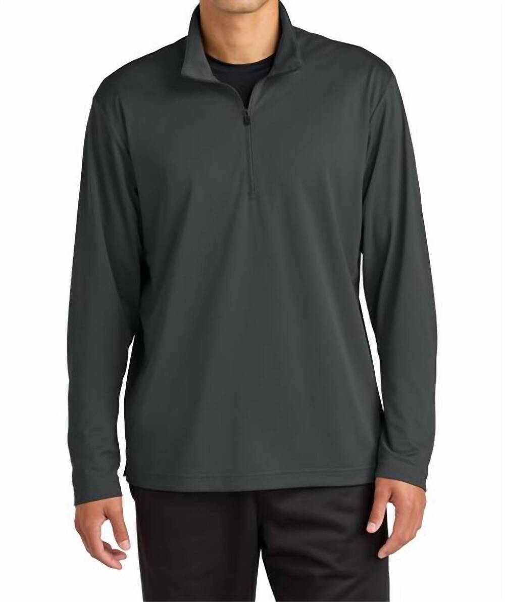 NEW SPORT-TEK micropique sport-wick 1/4-zip top in iron grey